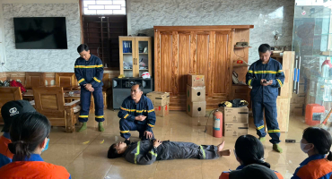 [Lâm Đồng] Diễn tập PCCC tại Cửa hàng Xăng dầu S.W.P 47 - Quảng Trực, Lâm Đồng