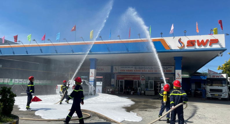 [Huế] Diễn tập PCCC tại cửa hàng xăng dầu số 75 - Tây Nam SWP