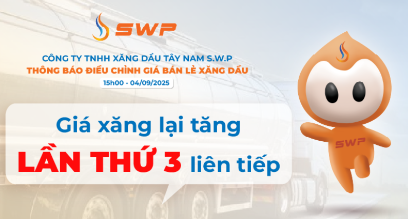 Giá xăng dầu hôm nay 4/9: Xăng lại tăng lần thứ 3 liên tiếp