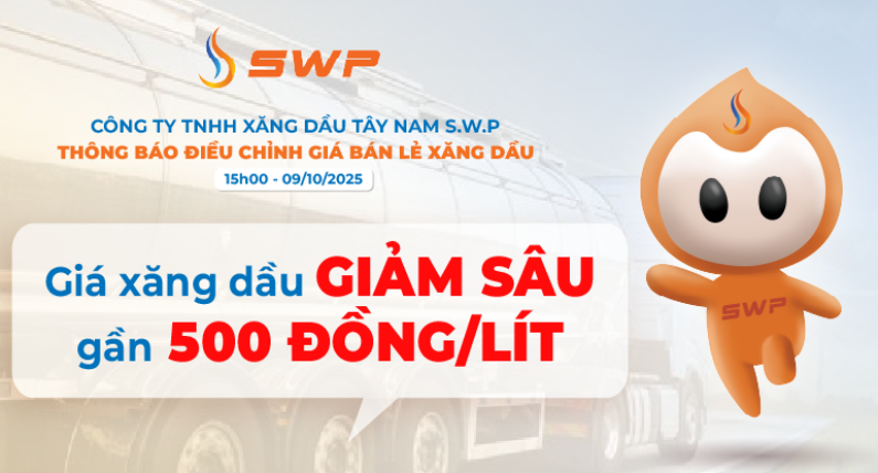 Giá xăng dầu hôm nay 9/10: Giảm sâu gần 500 đồng/lít