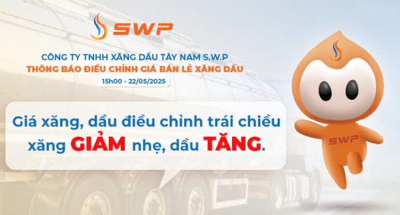 Giá xăng dầu hôm nay 22/5/2025: Xăng giảm nhẹ, dầu đồng loạt tăng