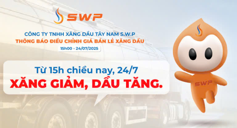 Giá xăng dầu hôm nay 24/7/2025: Xăng giảm, dầu tăng