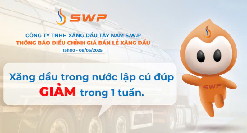 Giá xăng dầu hôm nay 8/5/2025: Lập cú đúp giảm chỉ trong 1 tuần