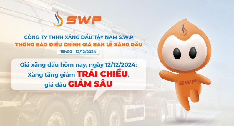 Giá xăng dầu hôm nay, ngày 12/12/2024: Xăng tăng giảm trái chiều, giá dầu giảm sâu