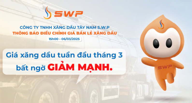 Giá xăng dầu hôm ngày 6/3/2025: Xăng, dầu đồng loạt giảm sâu
